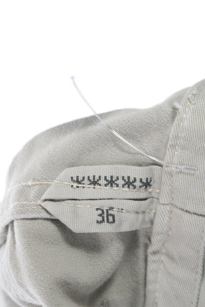 Ermenegildo Zegna Mens Chino Pants Gray 98% Cotton Size 36