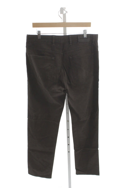 Ermenegildo Zegna Mens Brown Chino Pants 98% Cotton Size 35