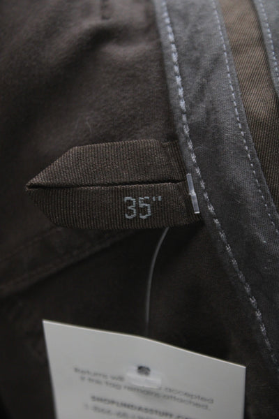 Ermenegildo Zegna Mens Brown Chino Pants 98% Cotton Size 35