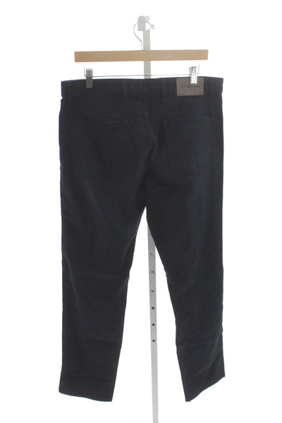 Ermenegildo Zegna Mens Chino Pants Black Cotton Button Fly Size 35