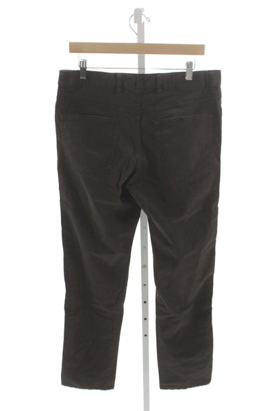 Ermenegildo Zegna Men Chino Pants Brown 98% Cotton Size 35