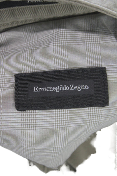 Ermenegildo Zegna Men Green Chino Pants 98% Cotton Size 36