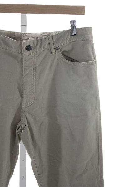 Ermenegildo Zegna Mens Chino Pants Beige Button 98% Cotton Size 36