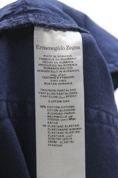 Ermenegildo Zegna Mens Blue Chinos Size 35