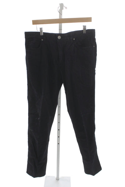 Ermenegildo Zegna Mens Black Chino Pants 98% Cotton Size 35