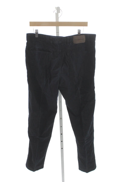 Ermenegildo Zegna Mens Black Chino Pants 98% Cotton Size 35