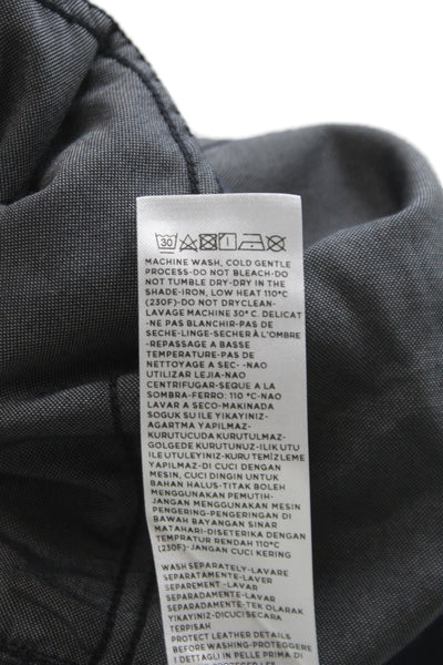Ermenegildo Zegna Mens Black Chino Pants 98% Cotton Size 35