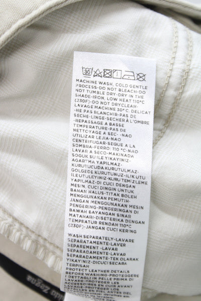 Ermenegildo Zegna Mens Beige Chino Pants 98% Cotton Button Size 35