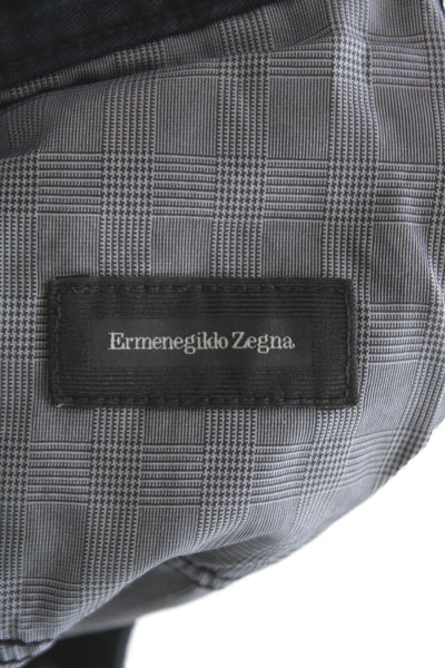 Ermenegildo Zegna Mens Black Chino Pants Cotton Button Size 34