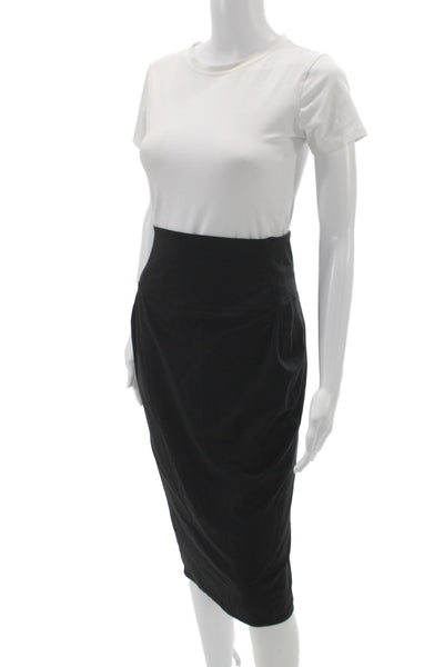 Lululemon Women Athletic Midi Skirt Black Nylon Pull On Size 8