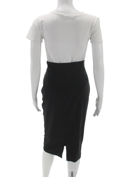 Lululemon Women Athletic Midi Skirt Black Nylon Pull On Size 8