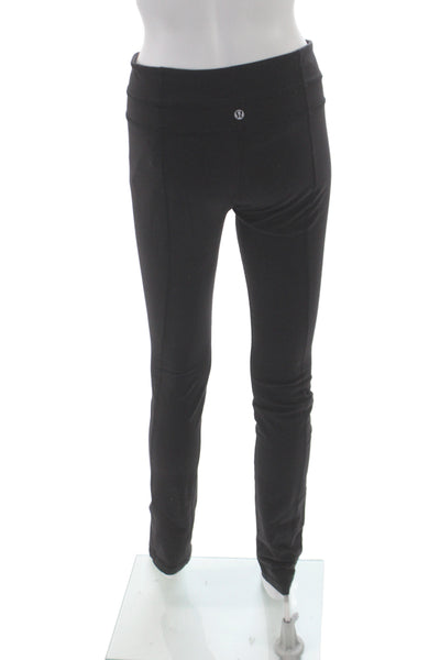 Lululemon Women Ankle Leggings Black Cotton Athleisure Size 6