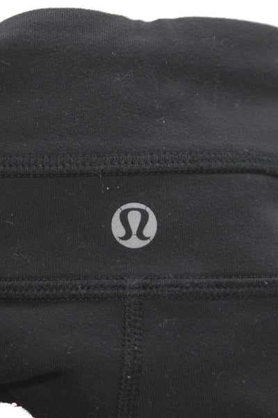 Lululemon Women Ankle Leggings Black Cotton Athleisure Size 6