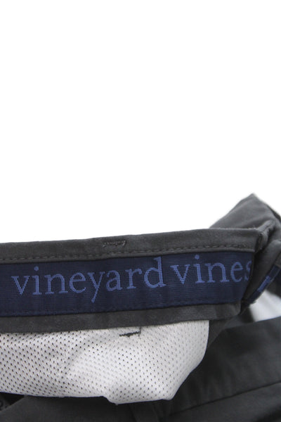 Vineyard Vines Mens Chino Shorts Gray Preppy Button Size 36