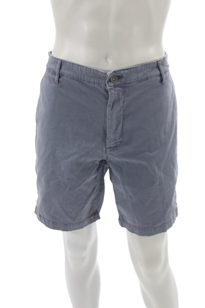AG Mens Chino Shorts Gray Cotton Button Casual Size 38