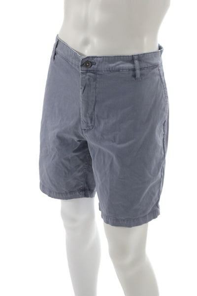 AG Mens Chino Shorts Gray Cotton Button Casual Size 38