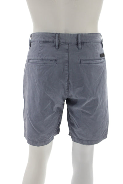 AG Mens Chino Shorts Gray Cotton Button Casual Size 38