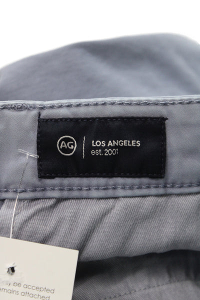AG Mens Chino Shorts Gray Cotton Button Casual Size 38