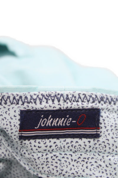 Johnnie-o Mens Chino Shorts Blue Cotton Casual Size 38