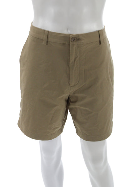 Vineyard Vines Mens Chino Shorts Beige Button Solid Size 36
