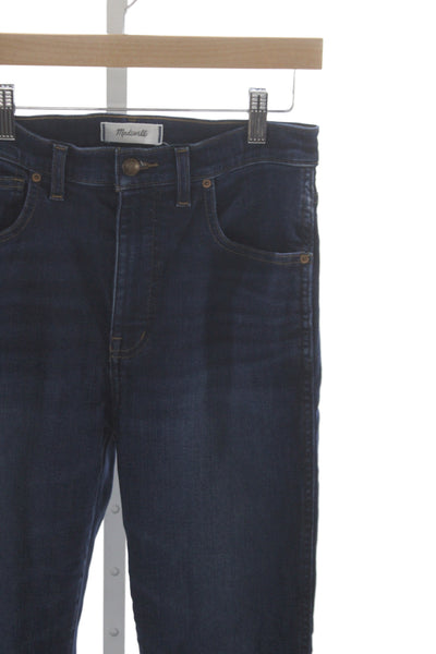 Madewell Women Straight Blue Cotton Mid Rise Jeans Size 28