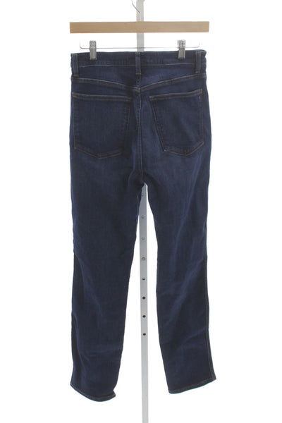 Madewell Women Straight Blue Cotton Mid Rise Jeans Size 28