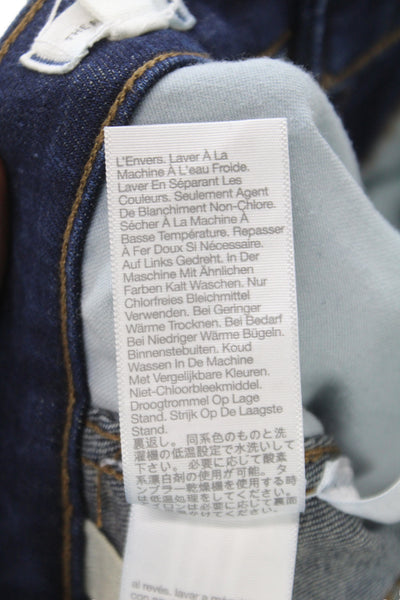 Madewell Women Straight Blue Cotton Mid Rise Jeans Size 28