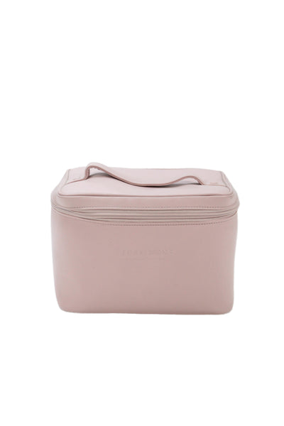 Penhaligon's Womens Leather Top Handle Zip with Mirror Makeup Case Pink