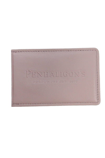 Penhaligon's Womens Leather Top Handle Zip with Mirror Makeup Case Pink