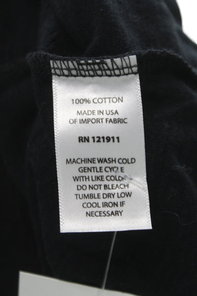 LNA Women Basic Black Scoop Neck Cotton Sleeveless Tank Size XS