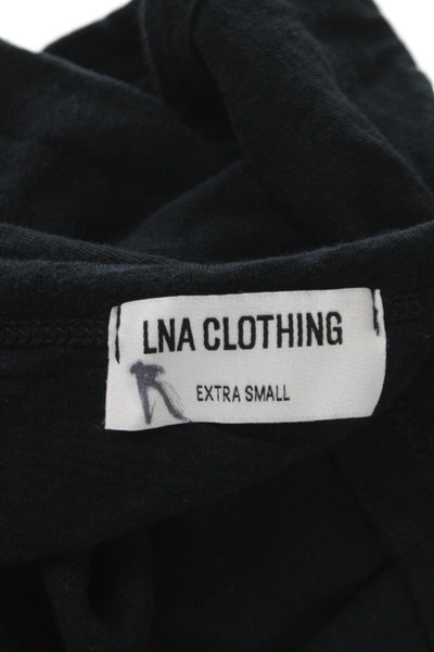LNA Women Basic Black Scoop Neck Cotton Sleeveless Tank Size XS