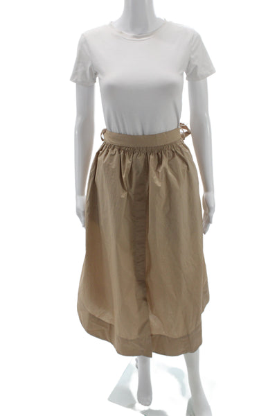 Zara Womens A-Line Long Beige Skirt Size XS