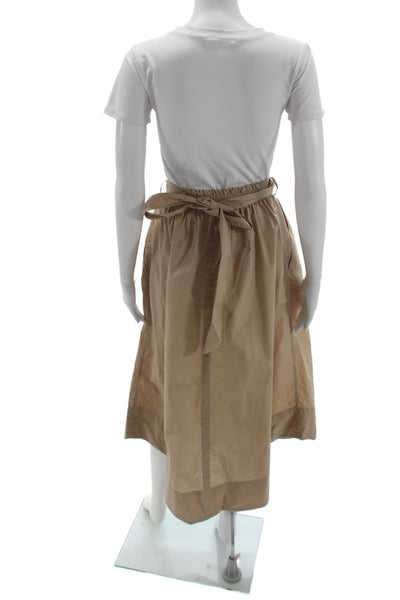 Zara Womens A-Line Long Beige Skirt Size XS
