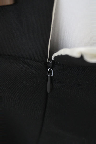 Zara Women Mini Skort Black Zip Polyester Size M