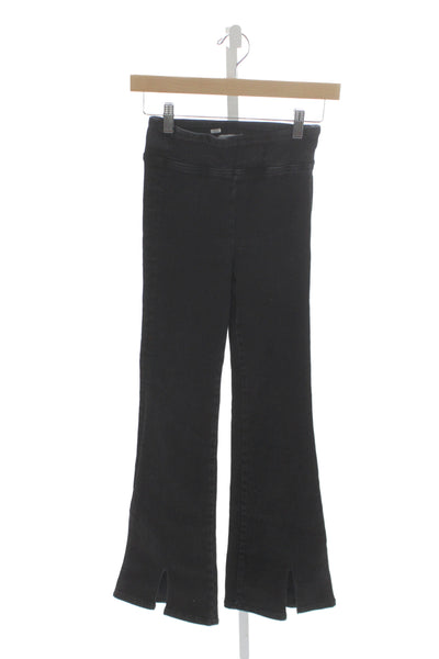 Frame Womens Flared Jeans Black Low Rise Cotton Size 0