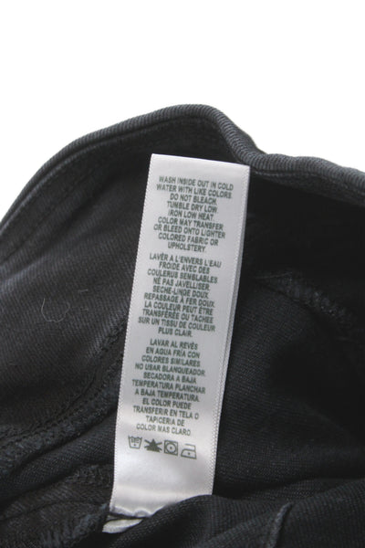 Frame Womens Flared Jeans Black Low Rise Cotton Size 0