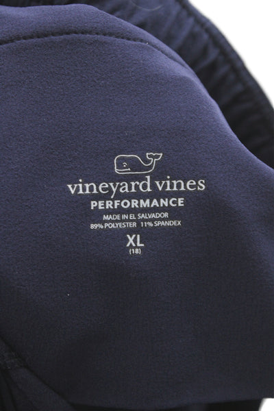 Vineyard Vines Mens Athletic Shorts Blue Drawstring Size XL