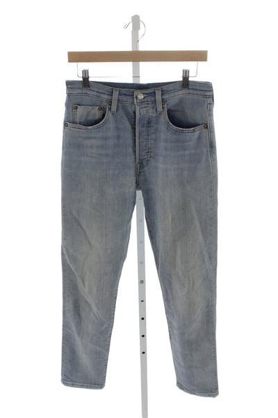 Levi Strauss & Co Mens Straight Jeans Blue Button Mid-Rise Cotton Size 27