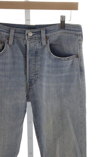 Levi Strauss & Co Mens Straight Jeans Blue Button Mid-Rise Cotton Size 27