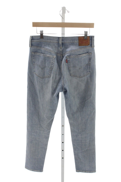 Levi Strauss & Co Mens Straight Jeans Blue Button Mid-Rise Cotton Size 27