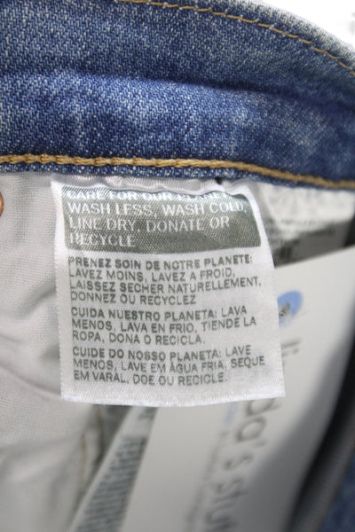 Levi Strauss & Co Mens Straight Jeans Blue Button Mid-Rise Cotton Size 27