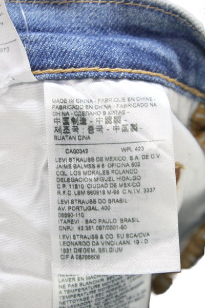 Levi Strauss & Co Mens Straight Jeans Blue Button Mid-Rise Cotton Size 27