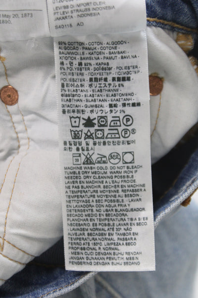 Levi Strauss & Co Mens Straight Jeans Blue Button Mid-Rise Cotton Size 27