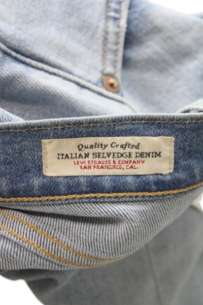 Levi Strauss & Co Mens Straight Jeans Blue Button Mid-Rise Cotton Size 27