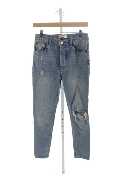 Reformation Women Skinny Jeans Blue Mid-Rise Cotton Size 27