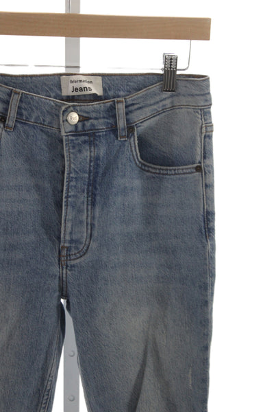 Reformation Women Skinny Jeans Blue Mid-Rise Cotton Size 27