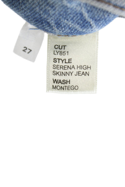 Reformation Women Skinny Jeans Blue Mid-Rise Cotton Size 27