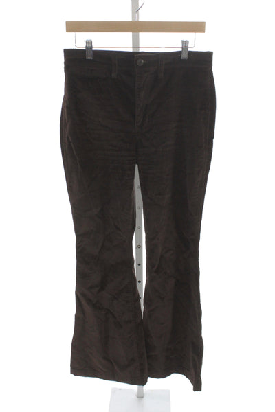 Madewell Womens Vintage Brown Solid Cotton Button Pants Size 28