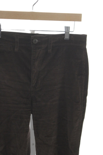 Madewell Womens Vintage Brown Solid Cotton Button Pants Size 28
