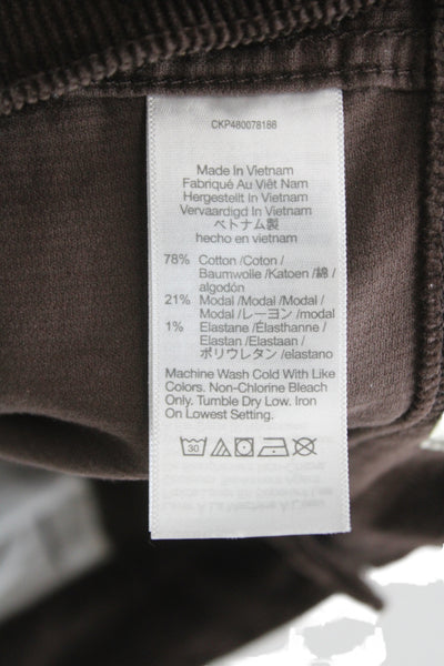 Madewell Womens Vintage Brown Solid Cotton Button Pants Size 28